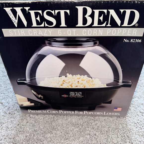 west bend Kitchen New Vtg West Bend Stir Crazy 6 Quart Popcorn Corn